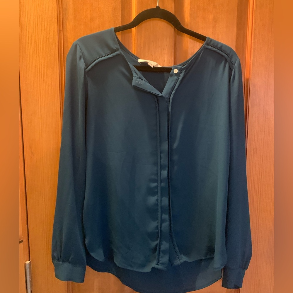 Loft teal blouse